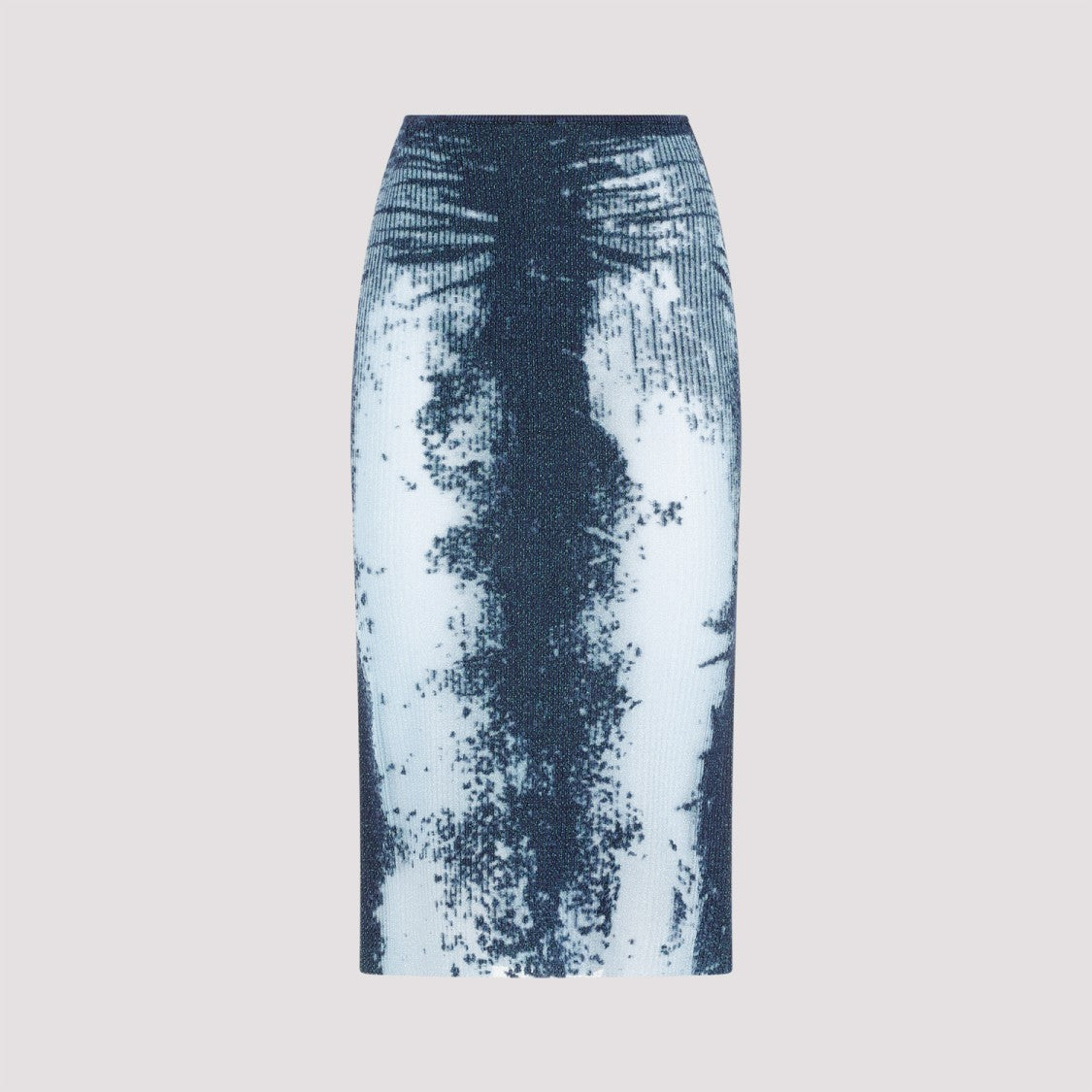 Diesel Midi Skirt In Devoré Metallic Knit