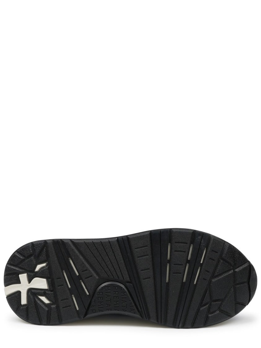 Premiata Soft Blue Sneakers With Distinctive Logo And Contrasting Outsole