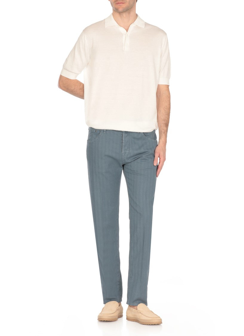 Jacob Cohen Blue Cotton Jeans