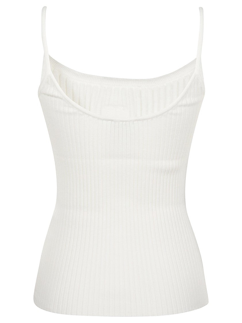 Courrèges Reedition Ribbed Viscose Blend Tank Top