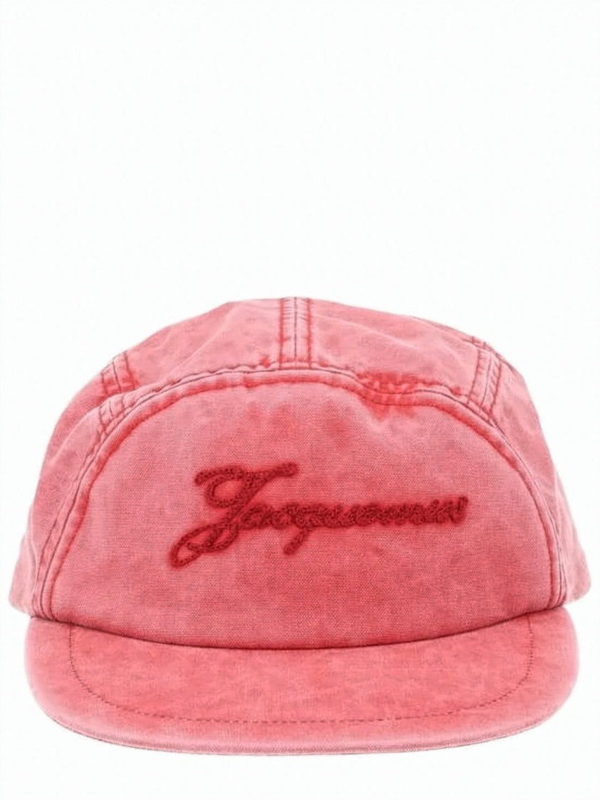 Jacquemus Washed Pink Cotton Cap