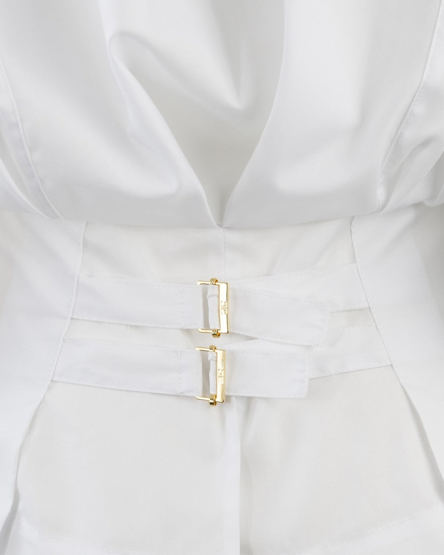 Elisabetta Franchi White Shirt With Tie