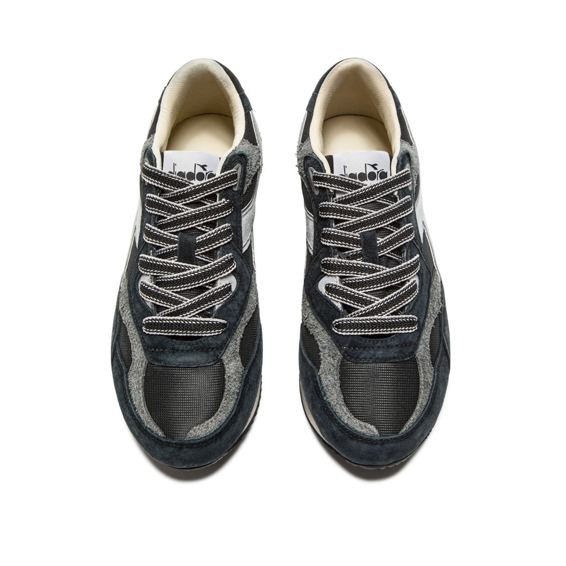 Diadora Equipe Revenge Sneakers In Black Leather