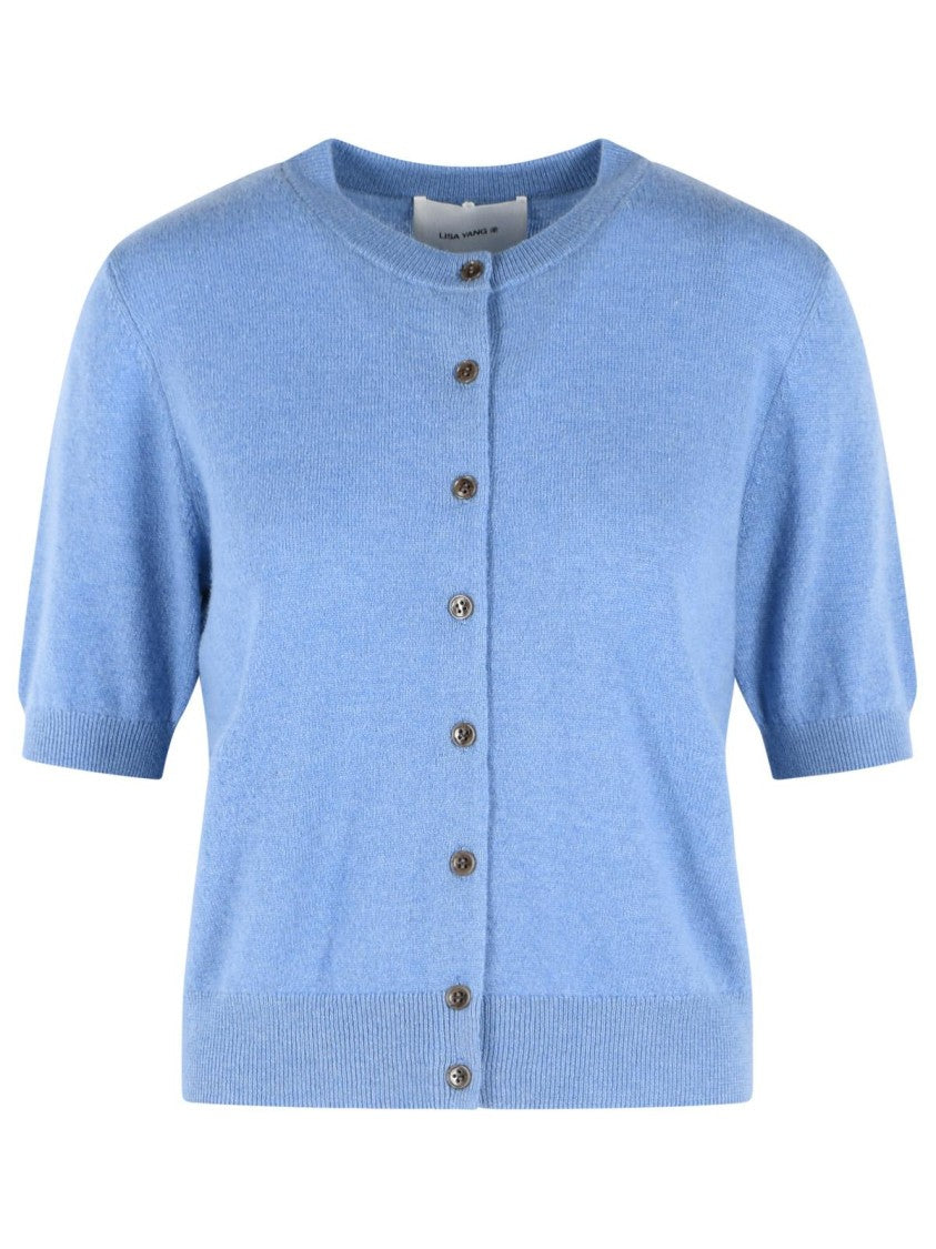 Lisa Yang 'Marene' Light Blue Cashmere Cardigan