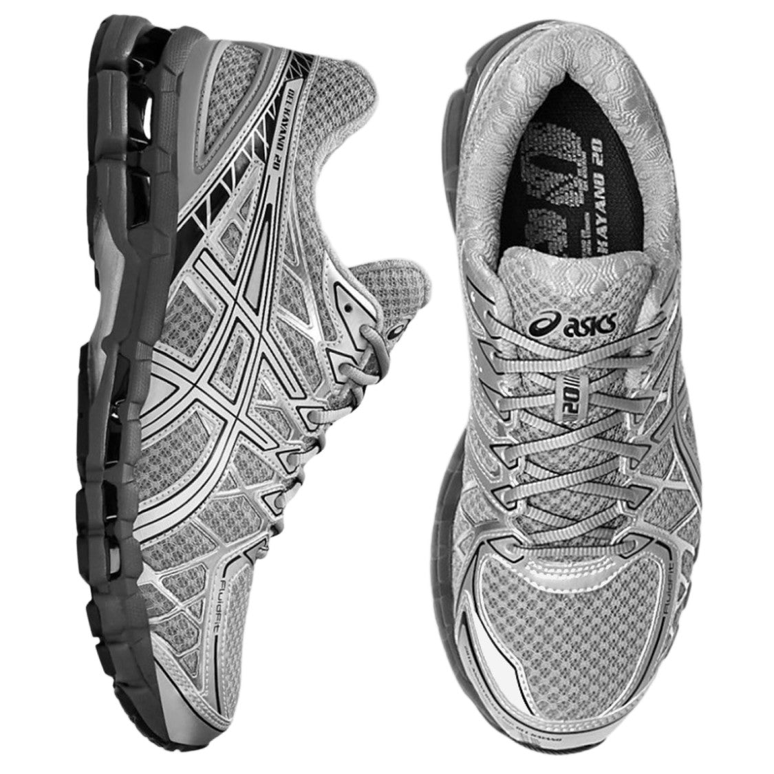 Asics Gray Gel-Kayano 20 Polyester Mesh Sneakers