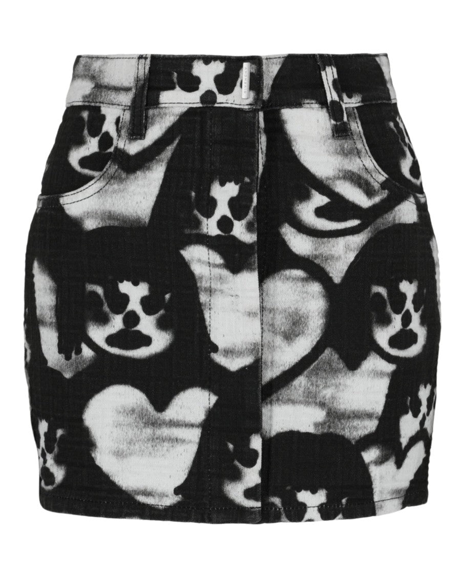 Givenchy X Chito Grafitti Denim Skirt