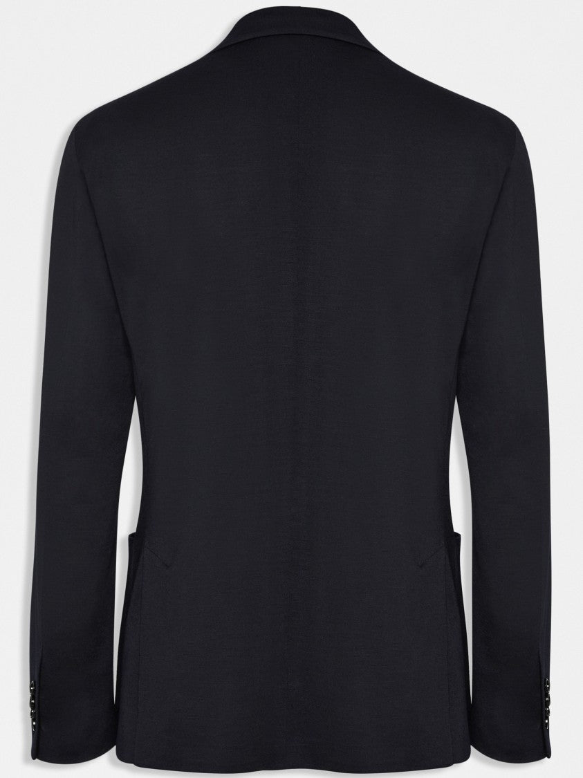 Lardini Black Easy Wear Drop Two-Piece Suit