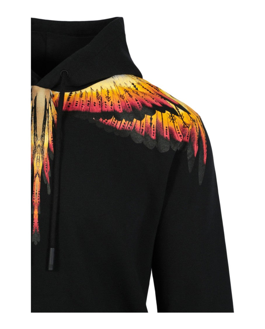 Marcelo Burlon Wings Graphic Print Hoodie With Loose Fit