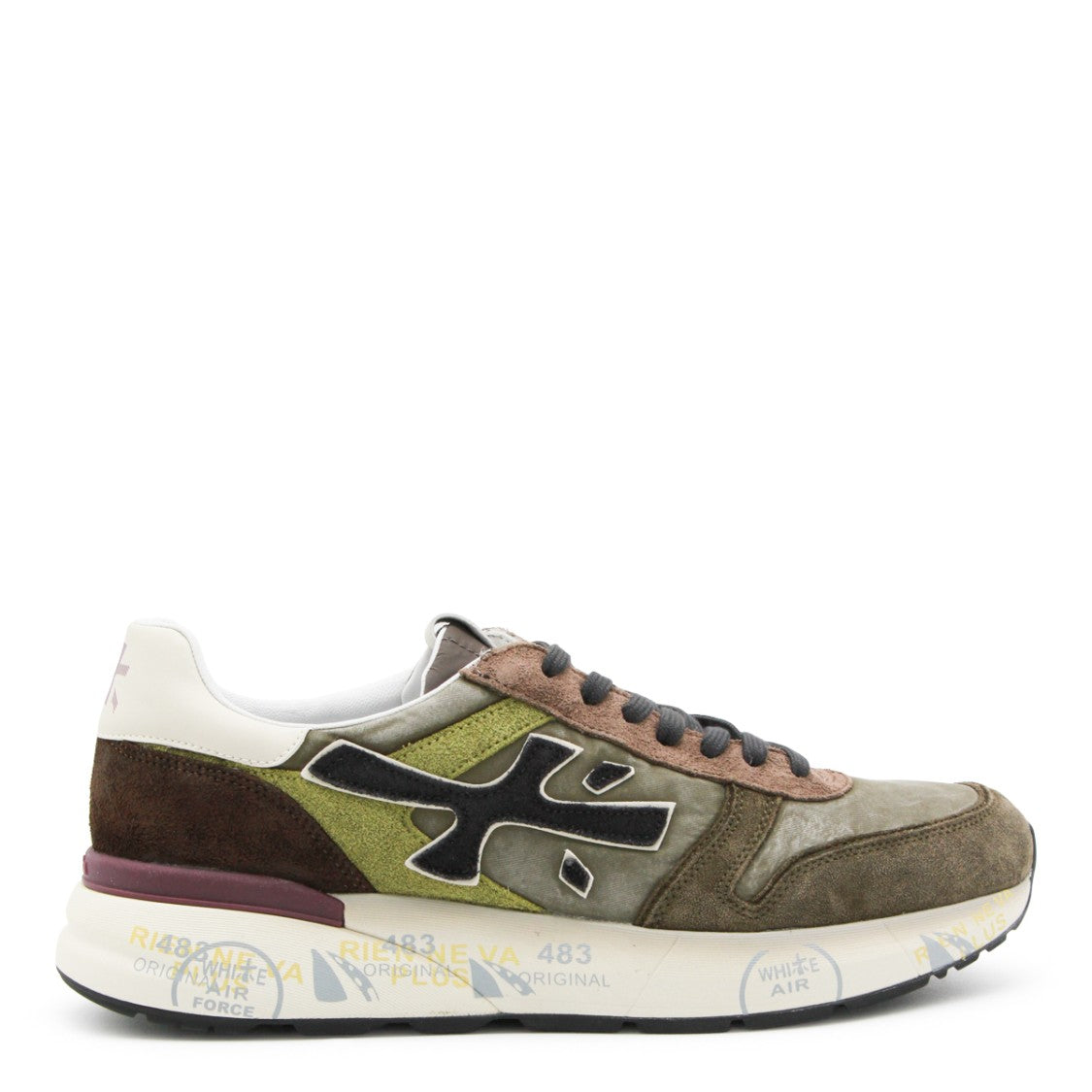 Premiata Green Mick Leather Worn Effect Sole Sneakers