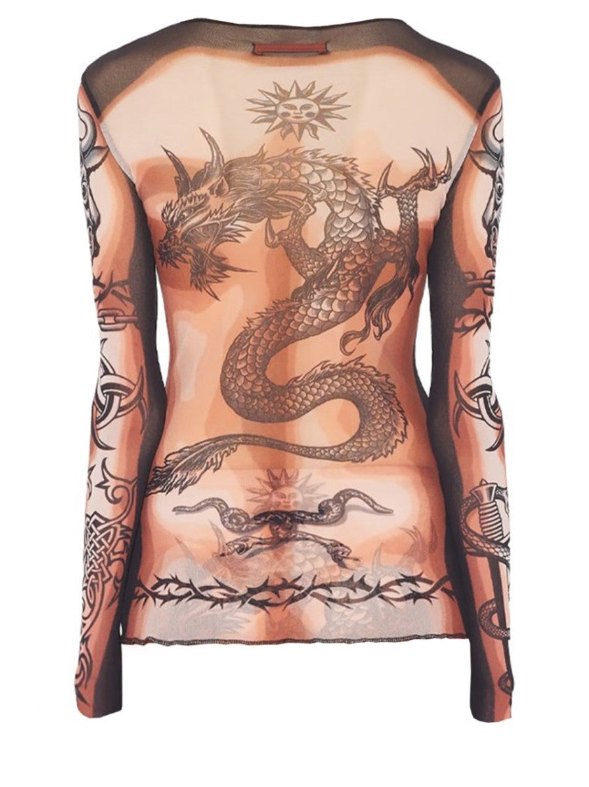 Jean Paul Gaultier Safe Sex Tatoo Polyamide Top