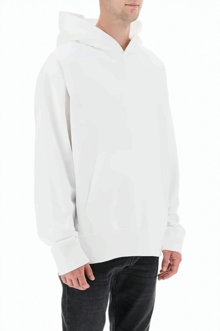Diesel Relaxed-Fit White Hoodie With Kangaroo Pocket