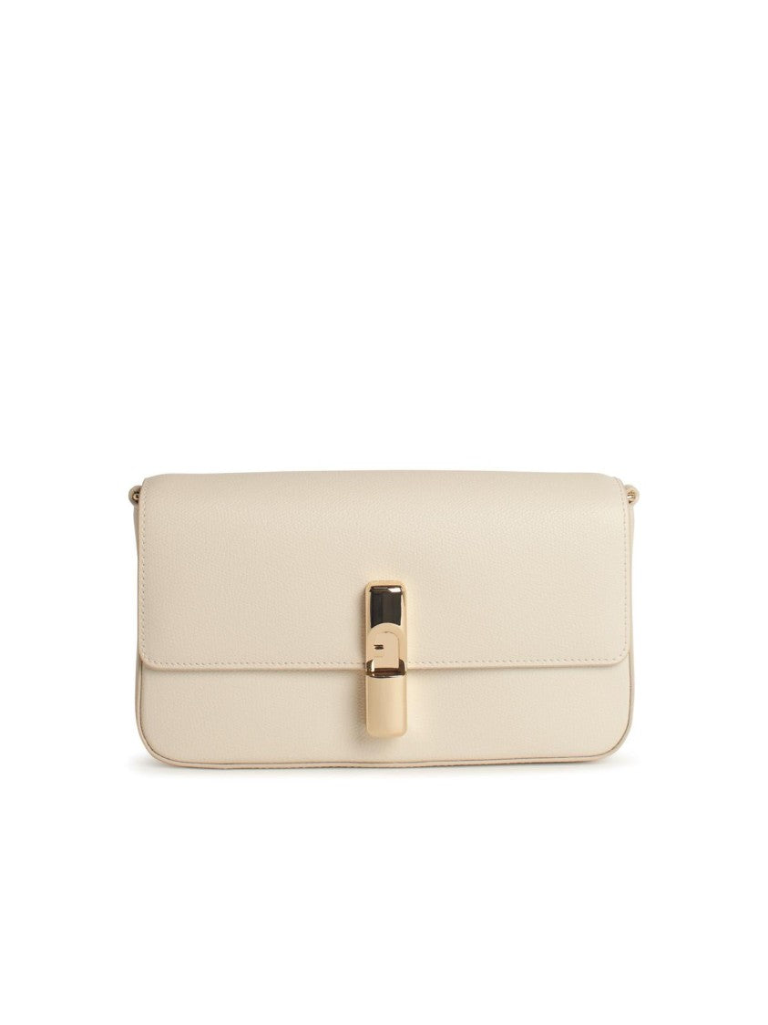 Furla Iride' Small Cream Leather Crossbody Bag
