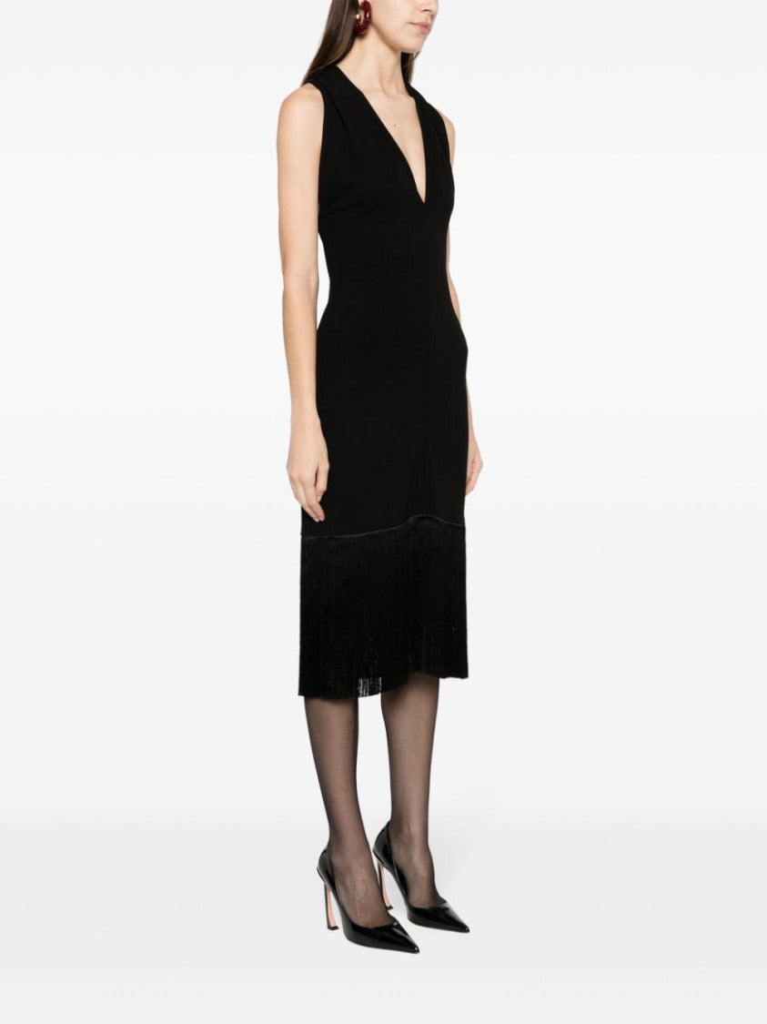 Ferragamo Sleeveless Black Midi Dress