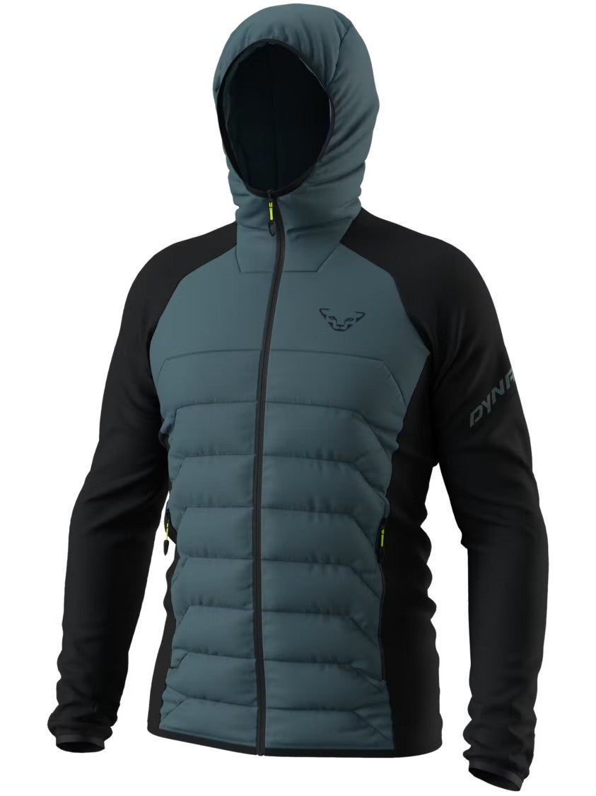 Dynafit Quilted Hybrid Jacket With Insulated Panels And Fitted Hood