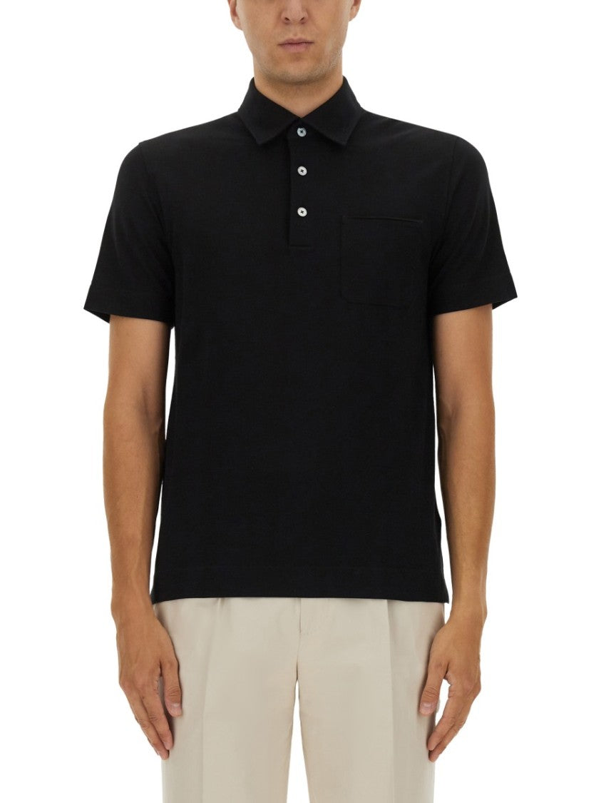 Zegna Classic Short-Sleeve Cotton Polo Shirt
