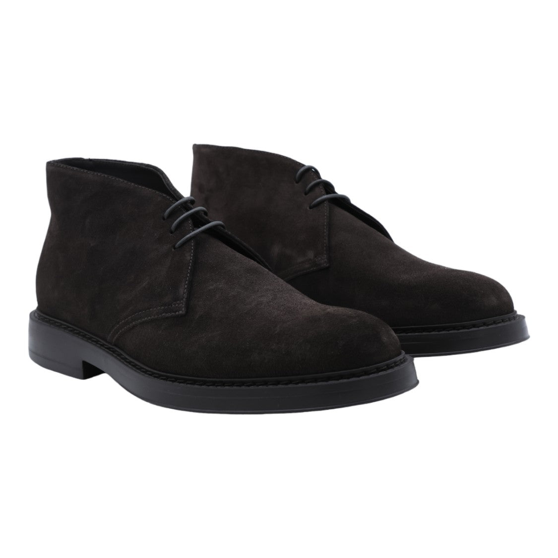 Doucal's Smooth Suede Lace-Up Boots With Elevated Sole