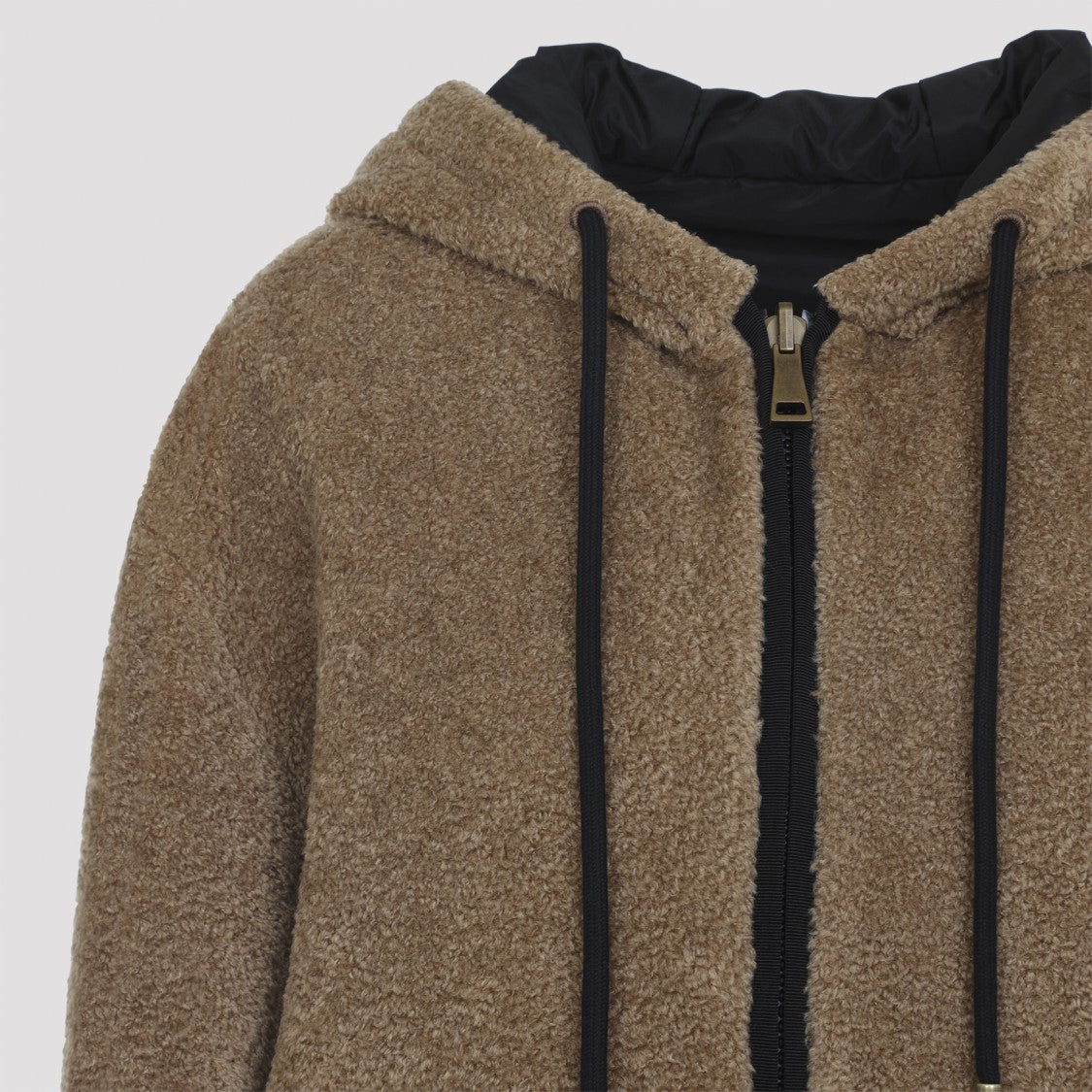 Moncler Zip Up Brown Acrylic Jacket