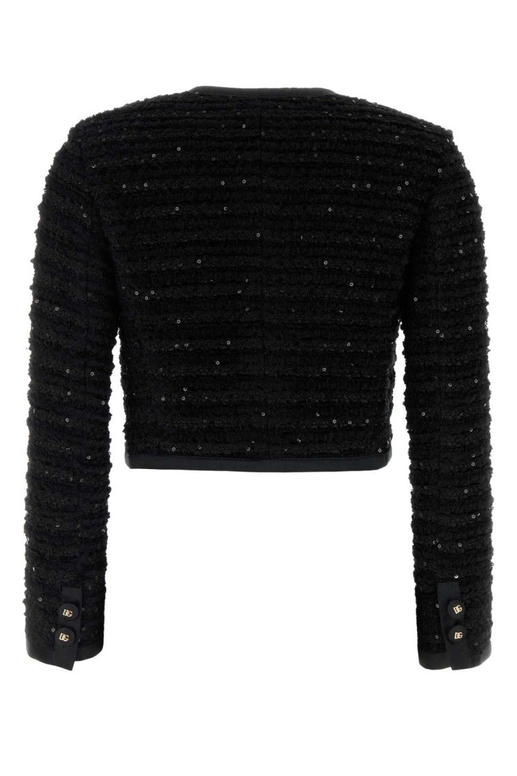 Dolce & Gabbana Black Tweed Blazer
