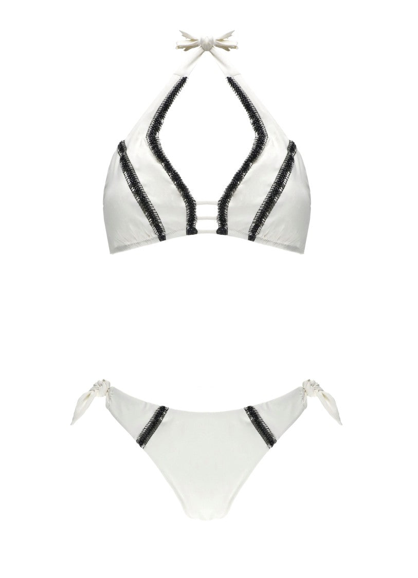 Miss Bikini Bikini With Contrasting Bead Embellishments