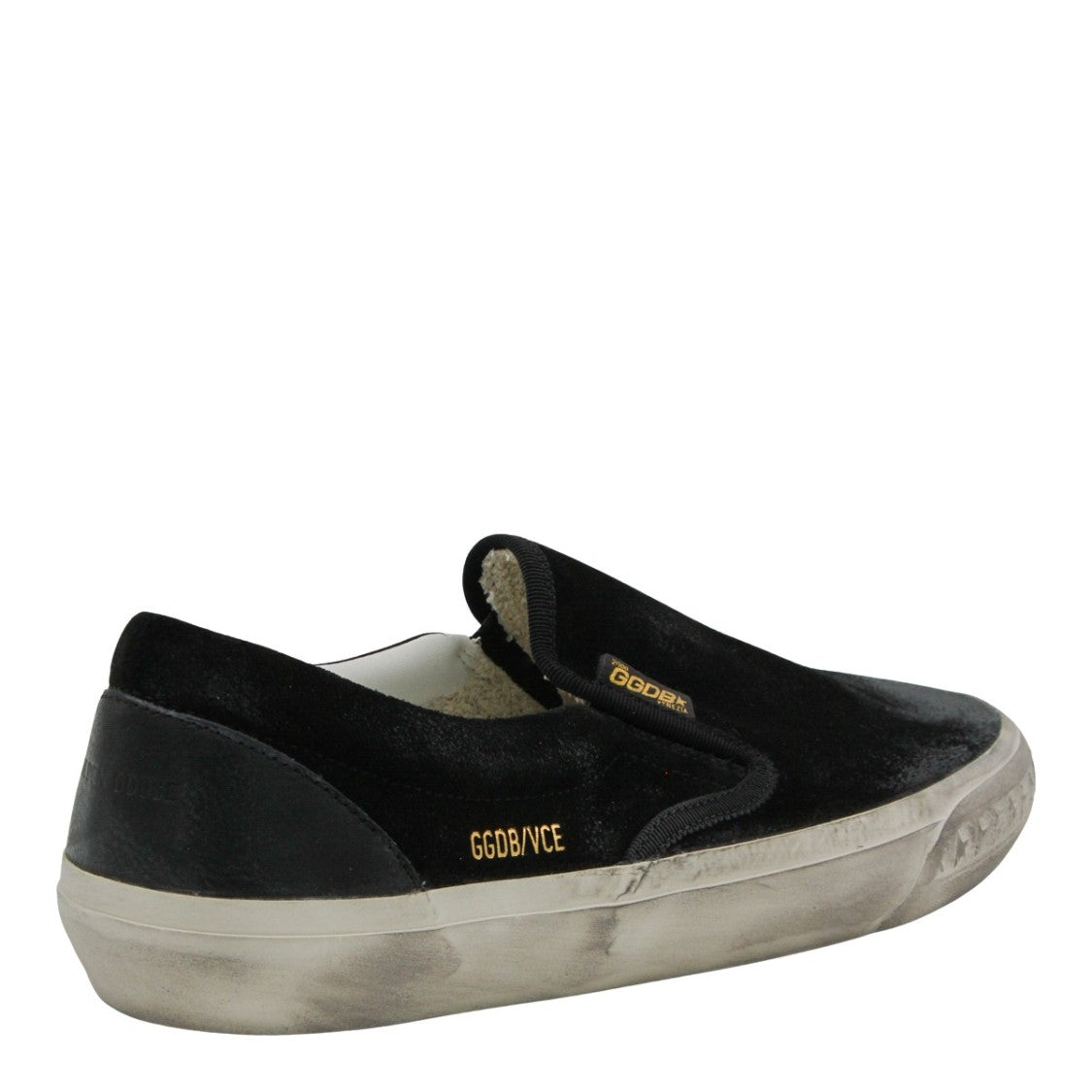 Golden Goose Slip-On Black Velvet Sneakers