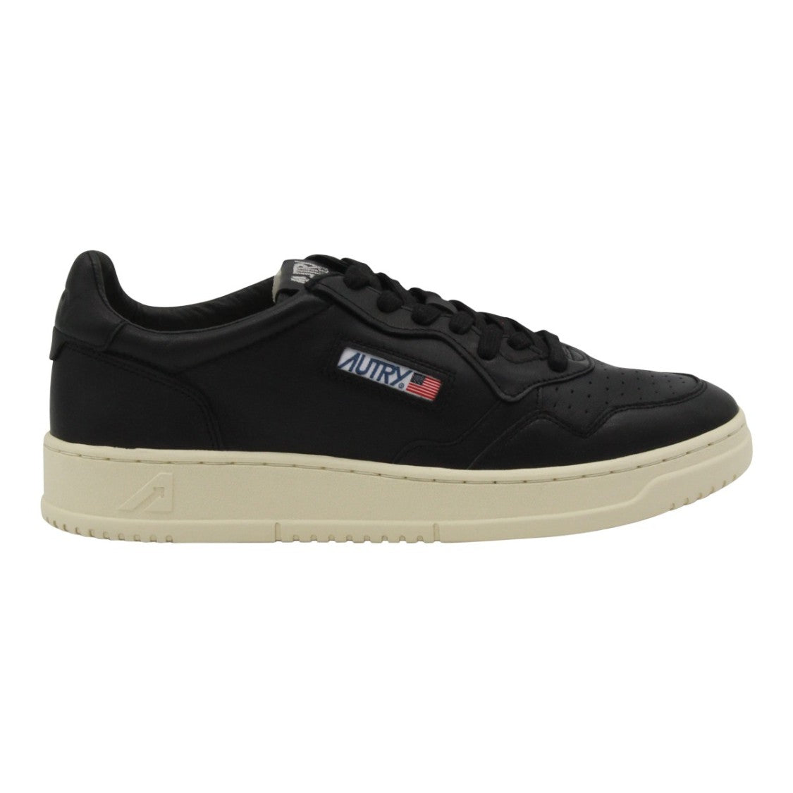 Autry Low-Top Black Sneakers With Subtle Perforations