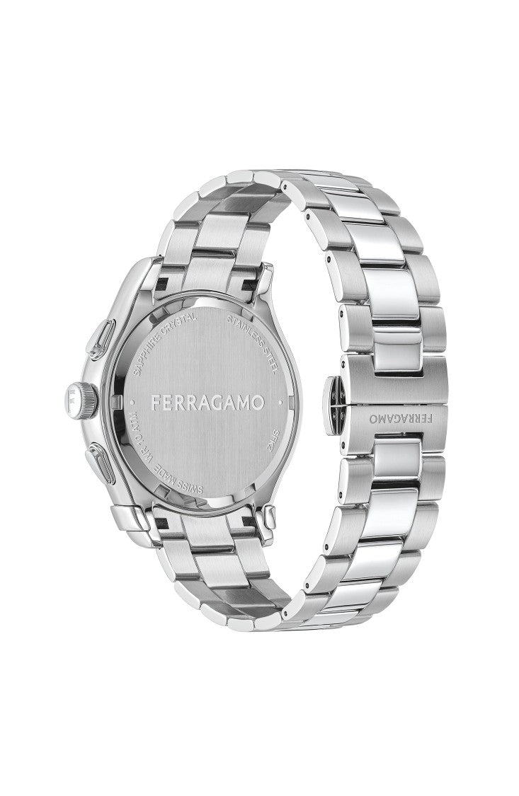 Ferragamo 1927 Chrono Bracelet Watch With Green Sunray Dial