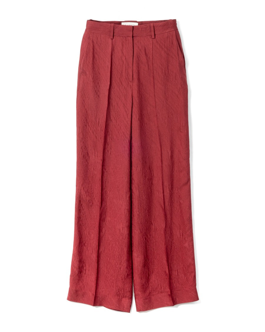 Lanvin Textured Weave Wide-Leg Pants
