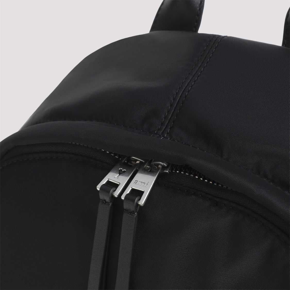 Ami Paris Marcel Backpack With Dual Zipper Closure