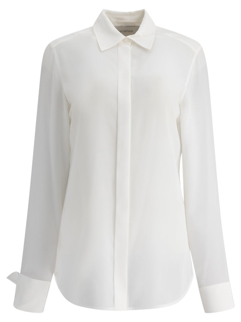 Max Mara Silk Shirt With Classic Collar