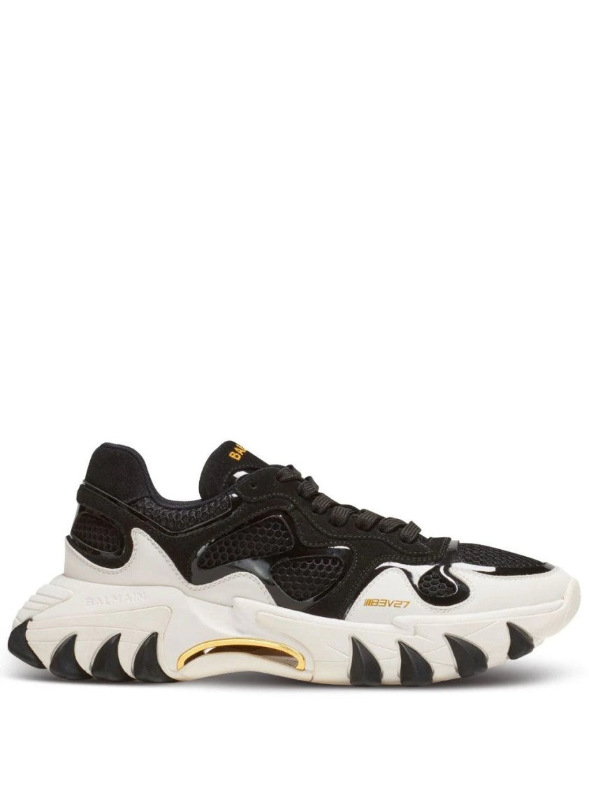 Balmain Rubberized Black Trainers