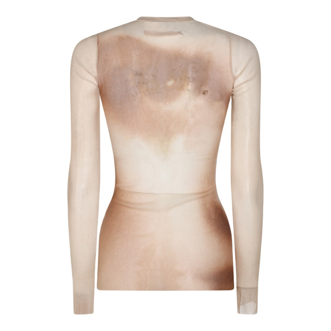 Jean Paul Gaultier Abstract Print Fitted Long-Sleeved Top