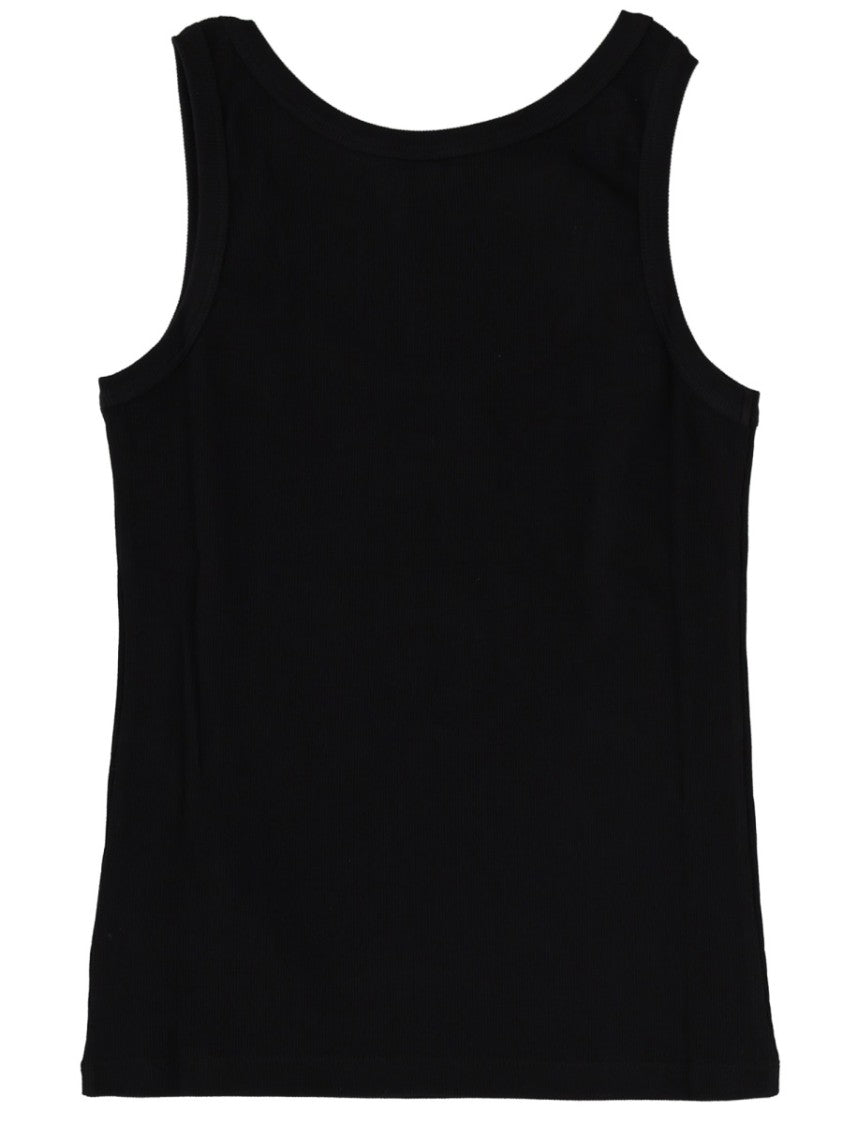 Versace Neutrals Fitted Center Patch Tank Top