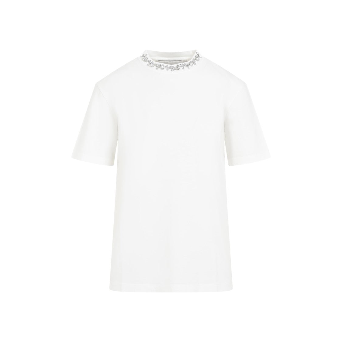 Golden Goose Vintage White Cotton W Embroidery T-Shirt