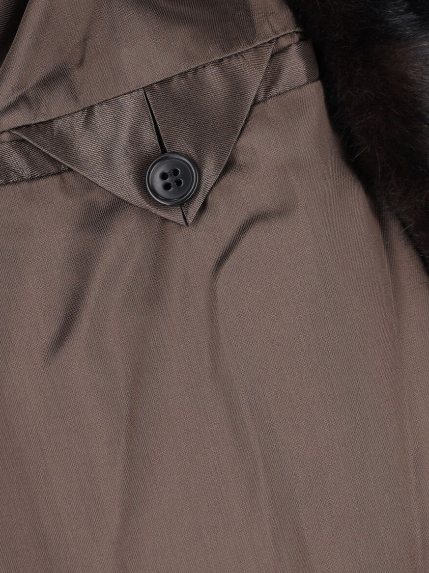Mm6 By Maison Margiela Brown Faux Fur Bomber Jacket