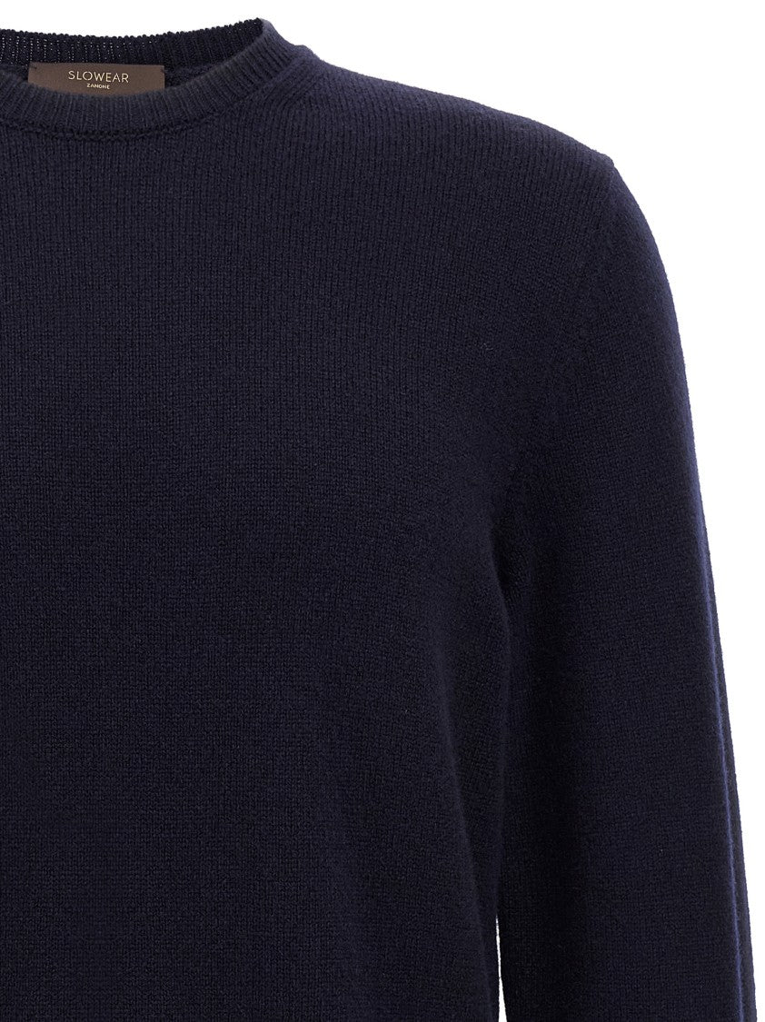 Zanone Crewneck Sweater In Soft Virgin Wool