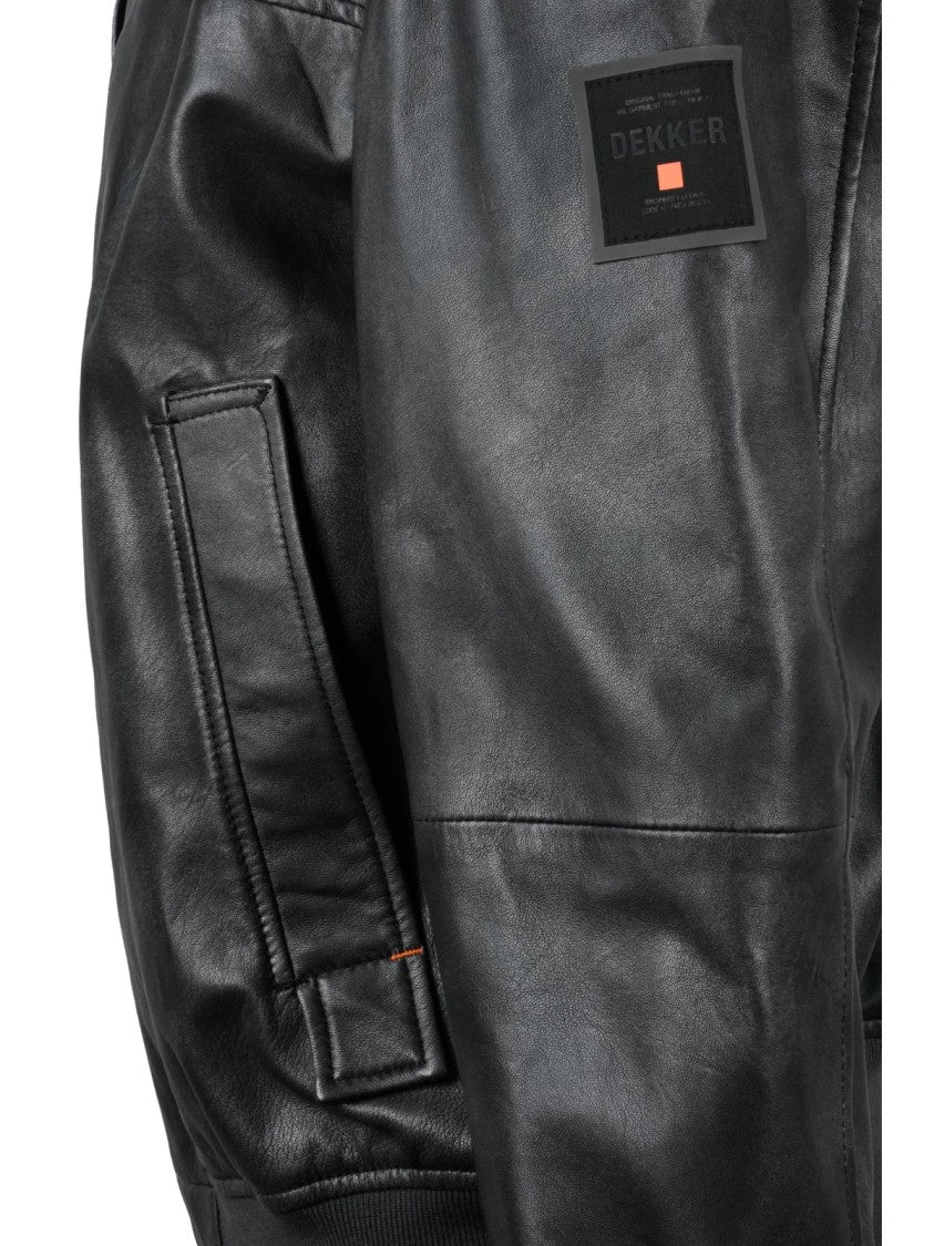 Dekker Ourgan Leather Jacket With Zip Closure And Lined Interior