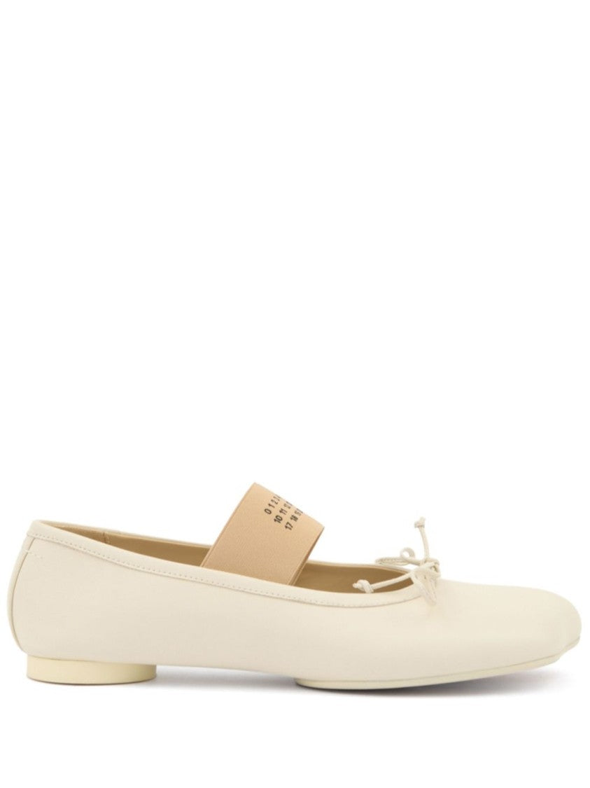 Mm6 By Maison Margiela Low-Cut Beige Shoes With Bow Detail
