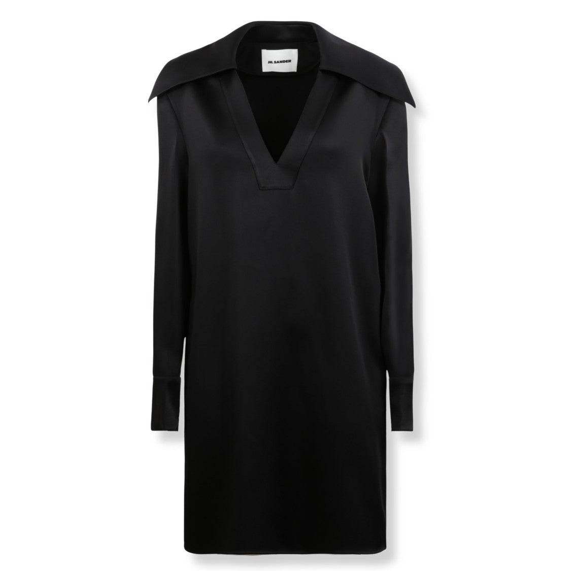 Jil Sander Straight Fit Shirt Dress With Extended Collar