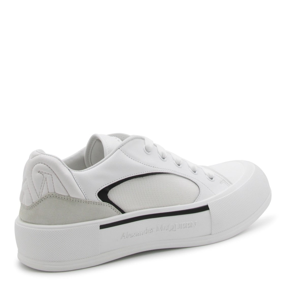 Alexander Mcqueen White Leather Cotton Laces Sneakers