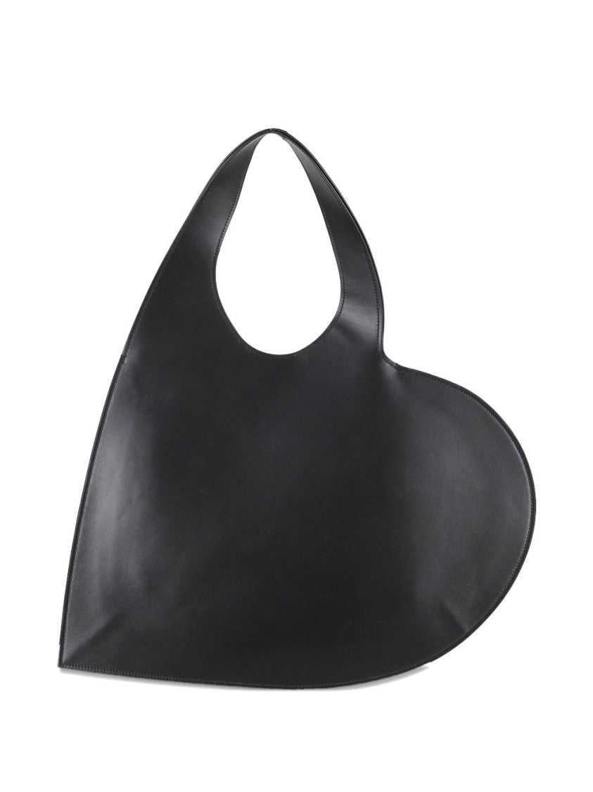 Coperni Black Heart Shaped Leather Logo Bag