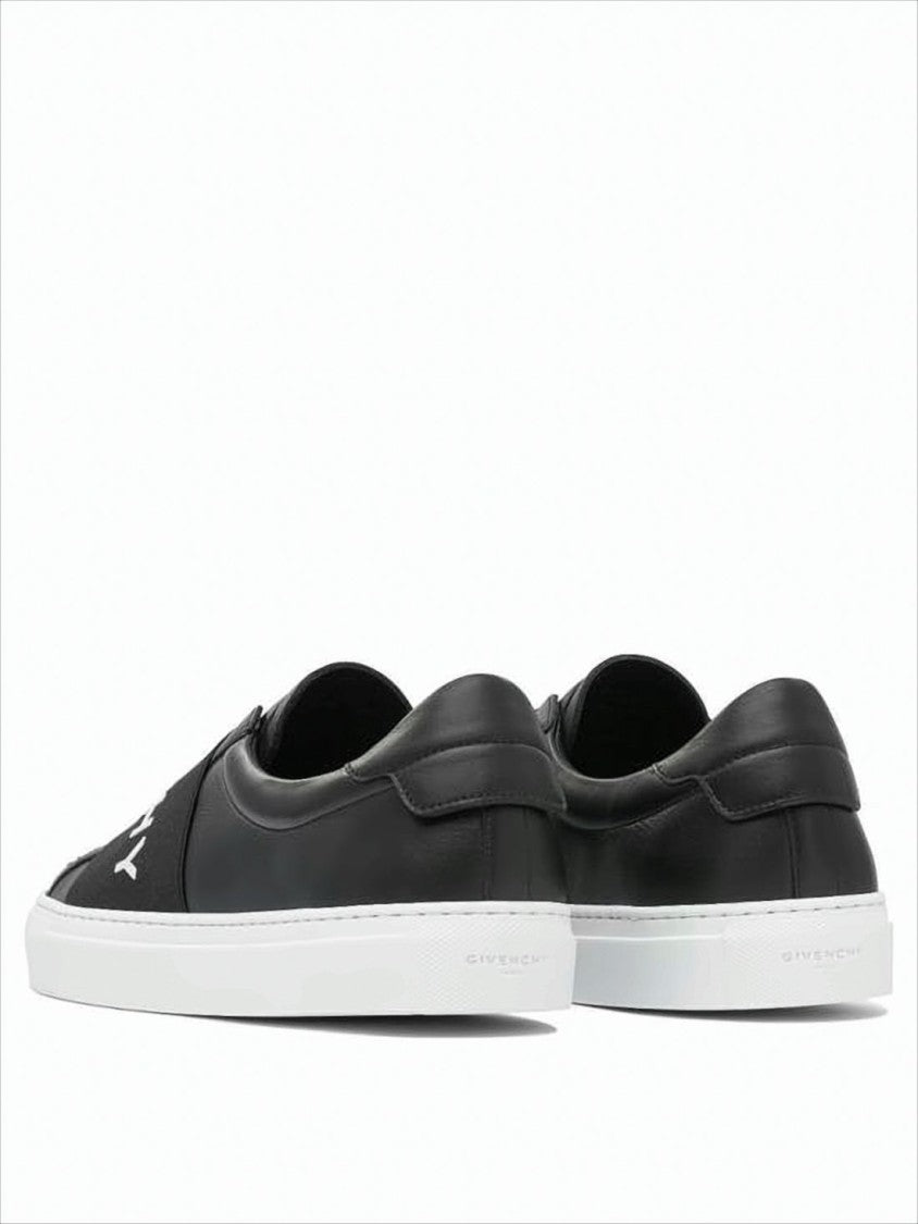 Givenchy Calf Leather Slip-On Sneakers With Bold Elastic Band