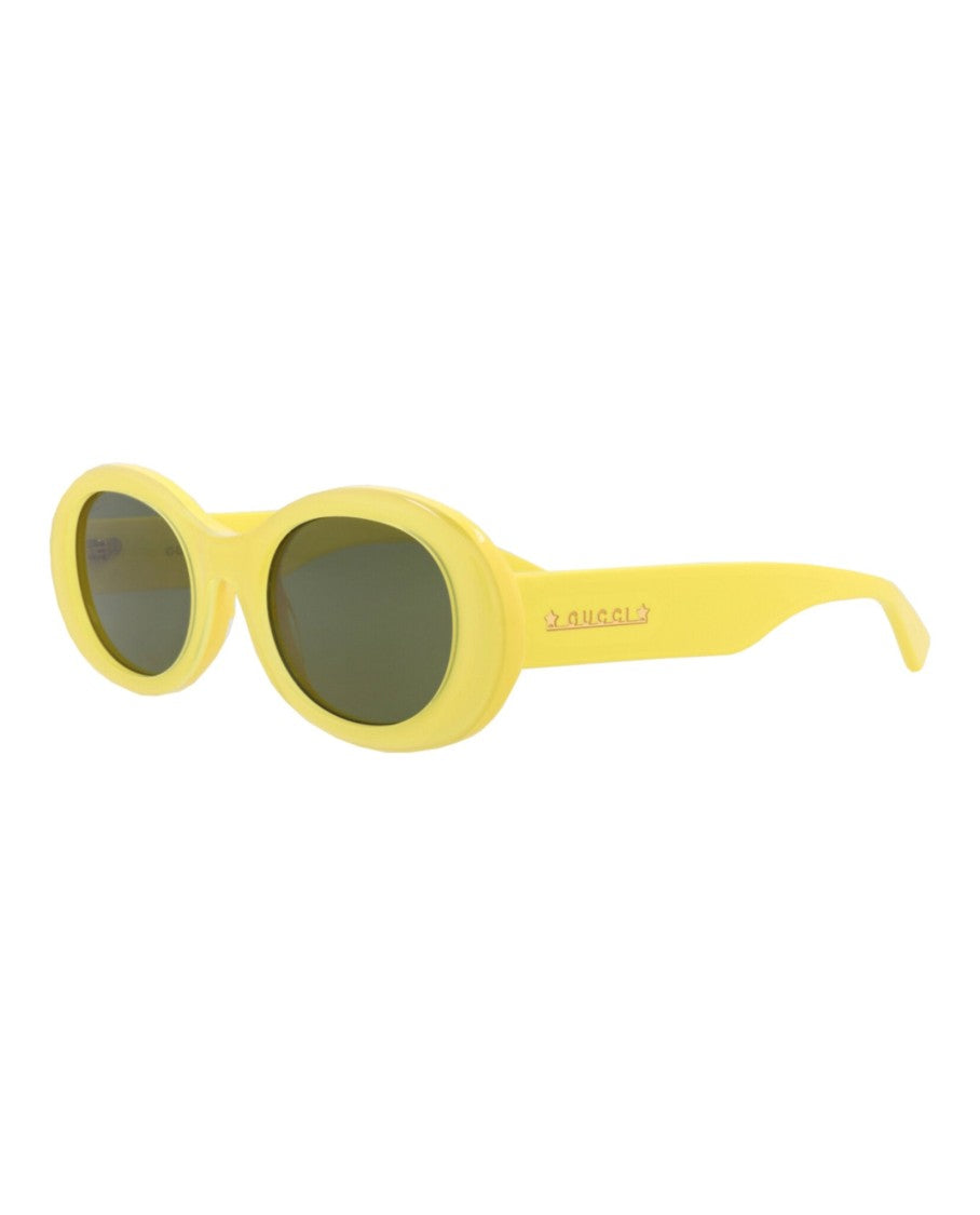 Gucci Round-Frame Recycled Acetate Sunglasses With Elegant Accessories
