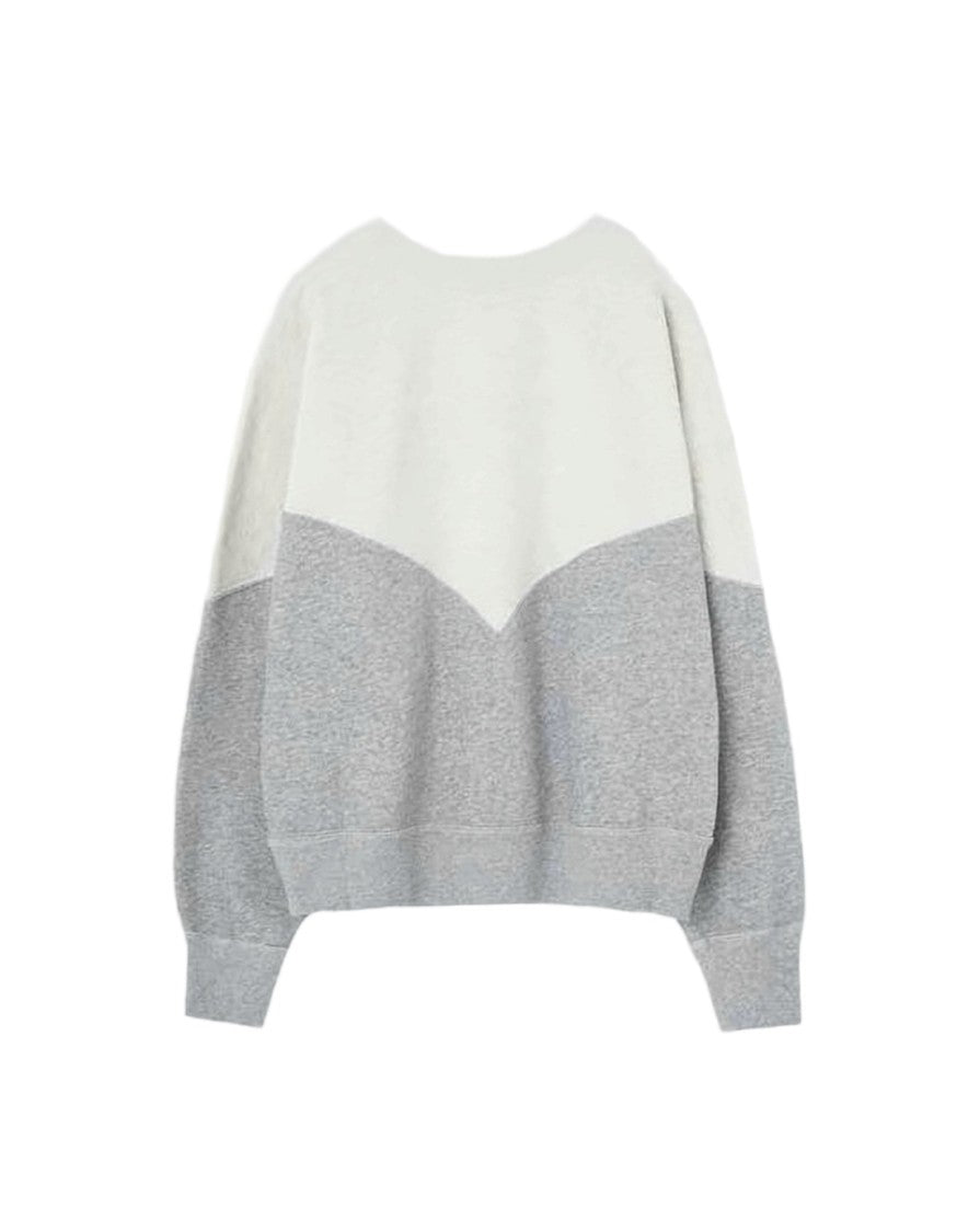 Isabel Marant Long-Sleeve Two-Tone Sweatshirt With Chevron Design