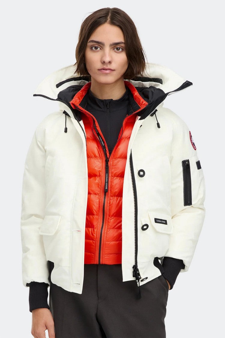 Canada Goose White Chilliwack Hooded Polyester-Blend Bomber Jacket