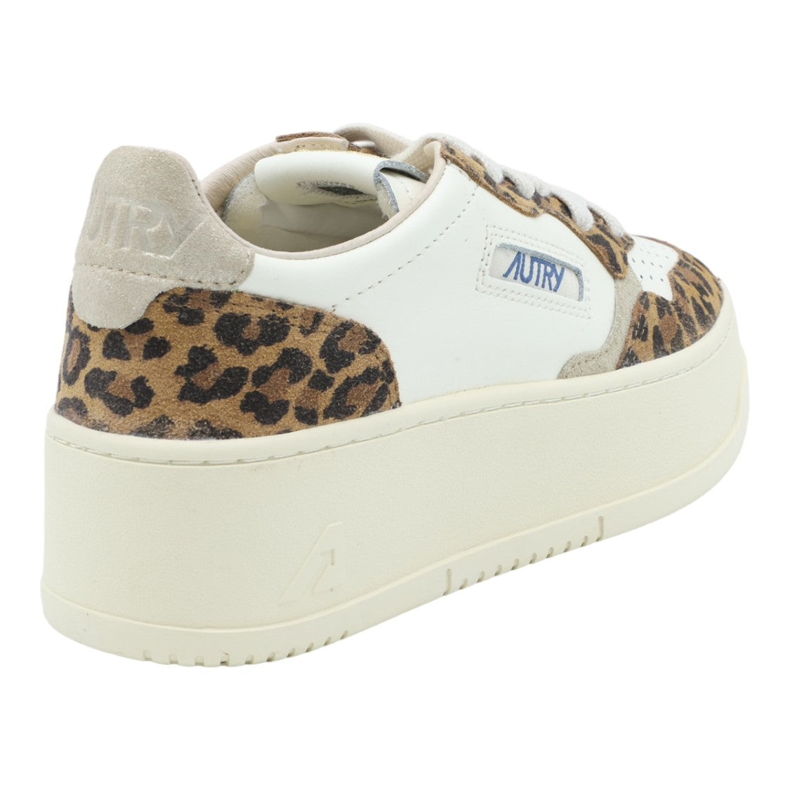 Autry Chunky Sole Sneakers With Leopard Print Accents