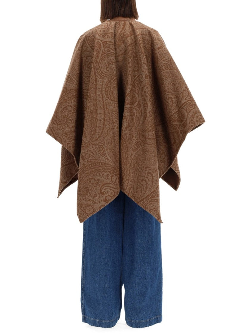 Etro Paisley Wool-Cashmere Blend Cape