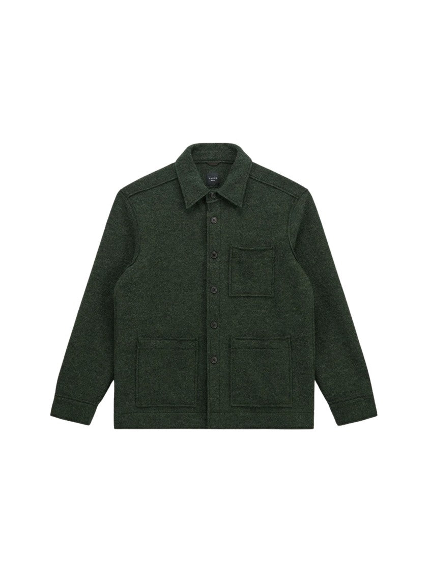 Xacus Raw-Cut Boiled Virgin Wool Jacket-Shirt