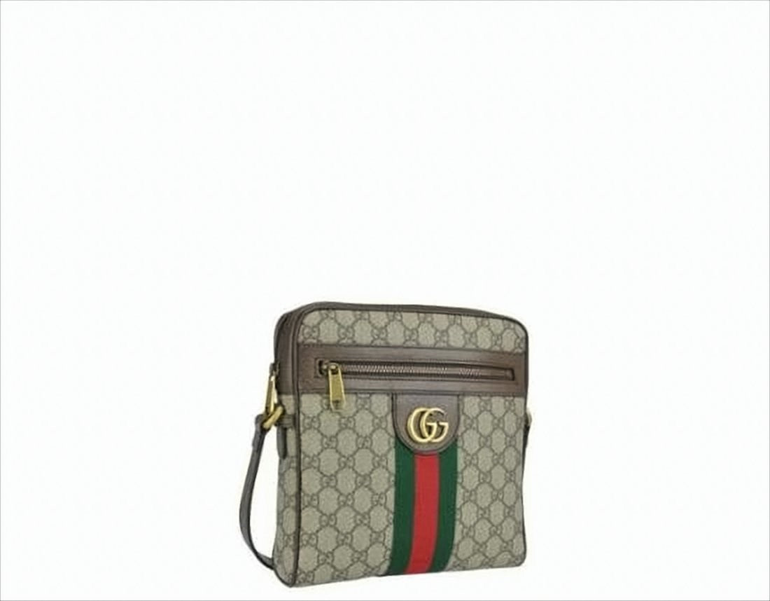 Gucci Beige Canvas Crossbody Bag With Gg Monogram