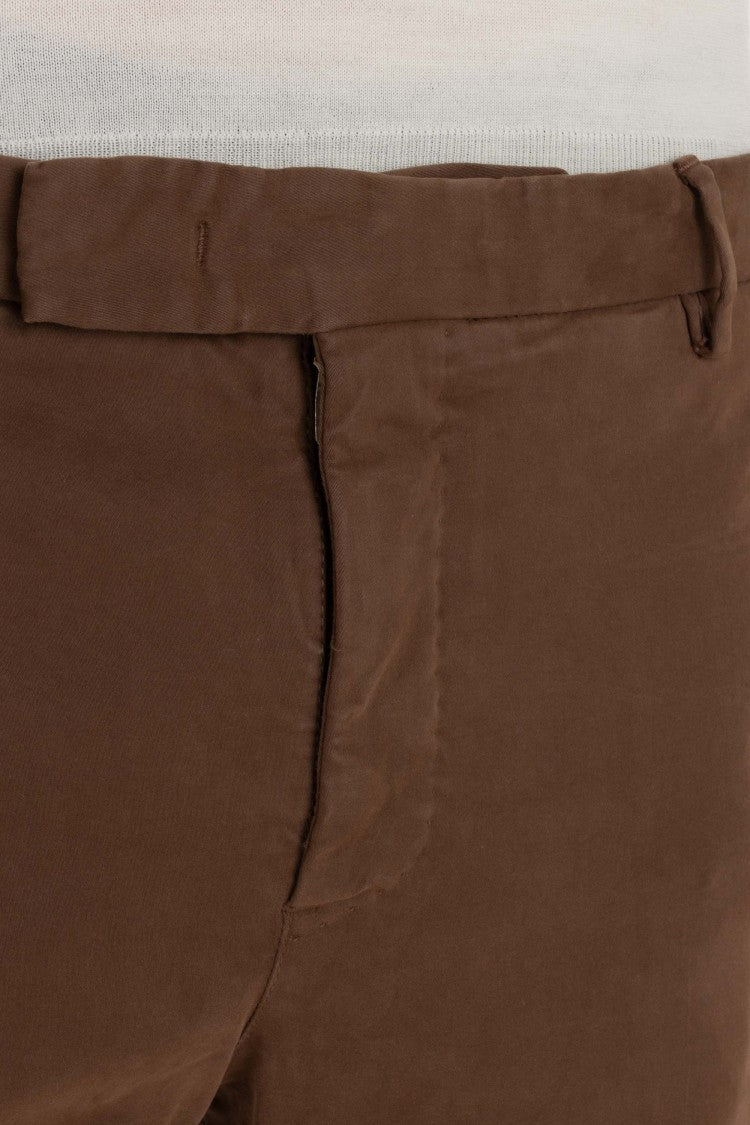 Pt Torino Dieci Fit Cotton Satin Trousers