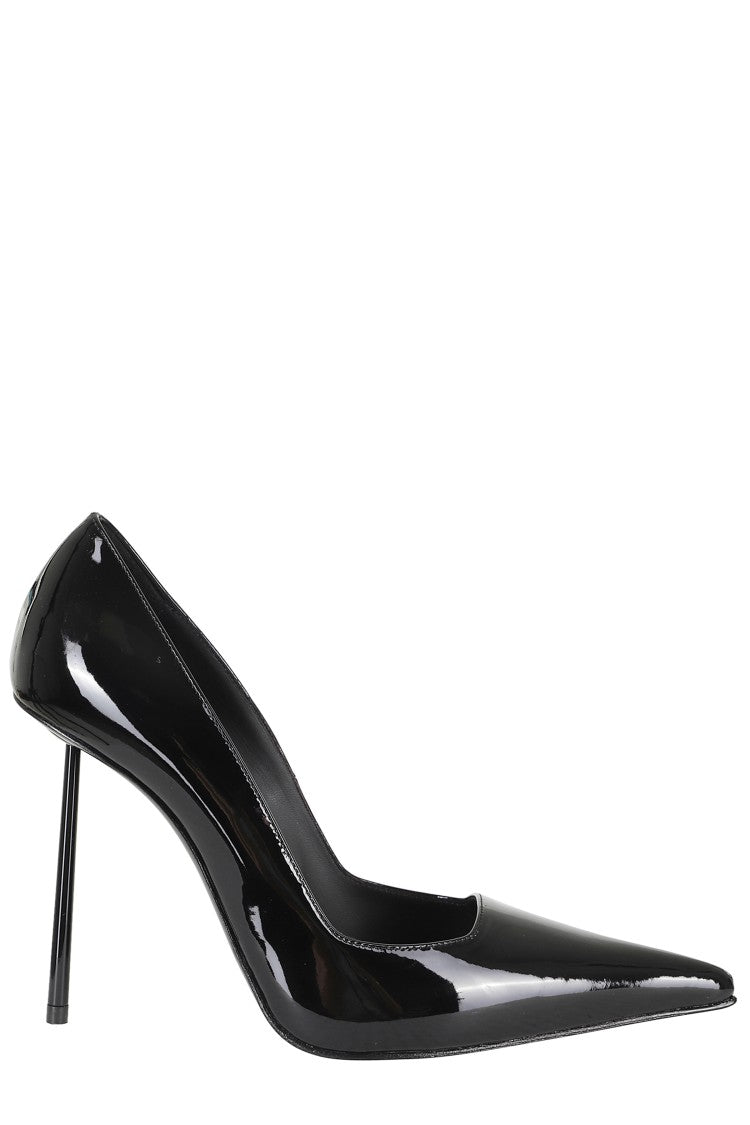 Le Silla Deco Amelia Black Glossy Leather Stiletto Pumps